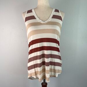 Maurices 24/7 Striped Sleeveless Top Size S EUC